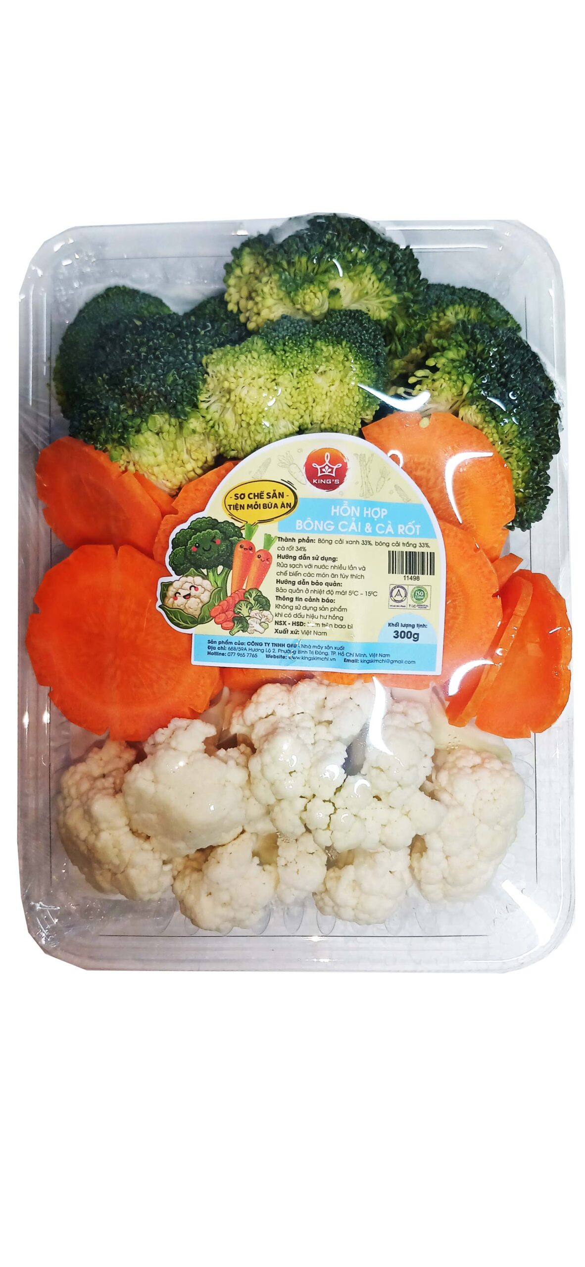 Pre-prepared Carrot, Broccoli and Cauliflower Mix