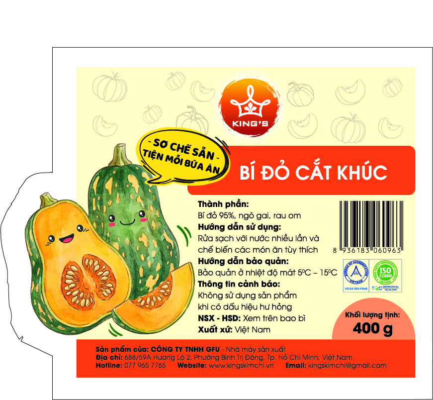 Pre-prepared Pumpkin