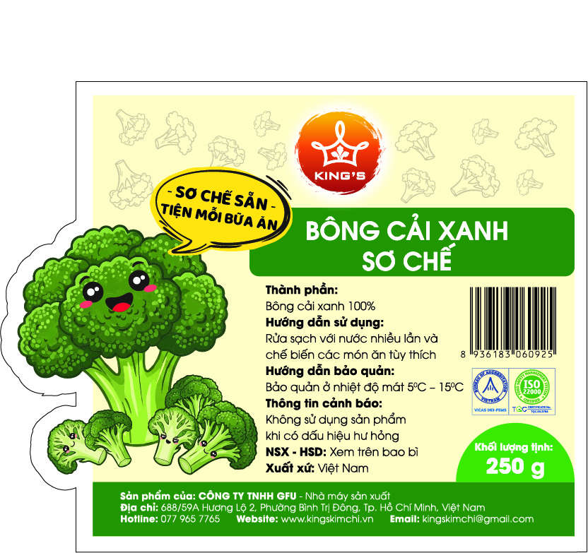 Pre-prepared Broccoli