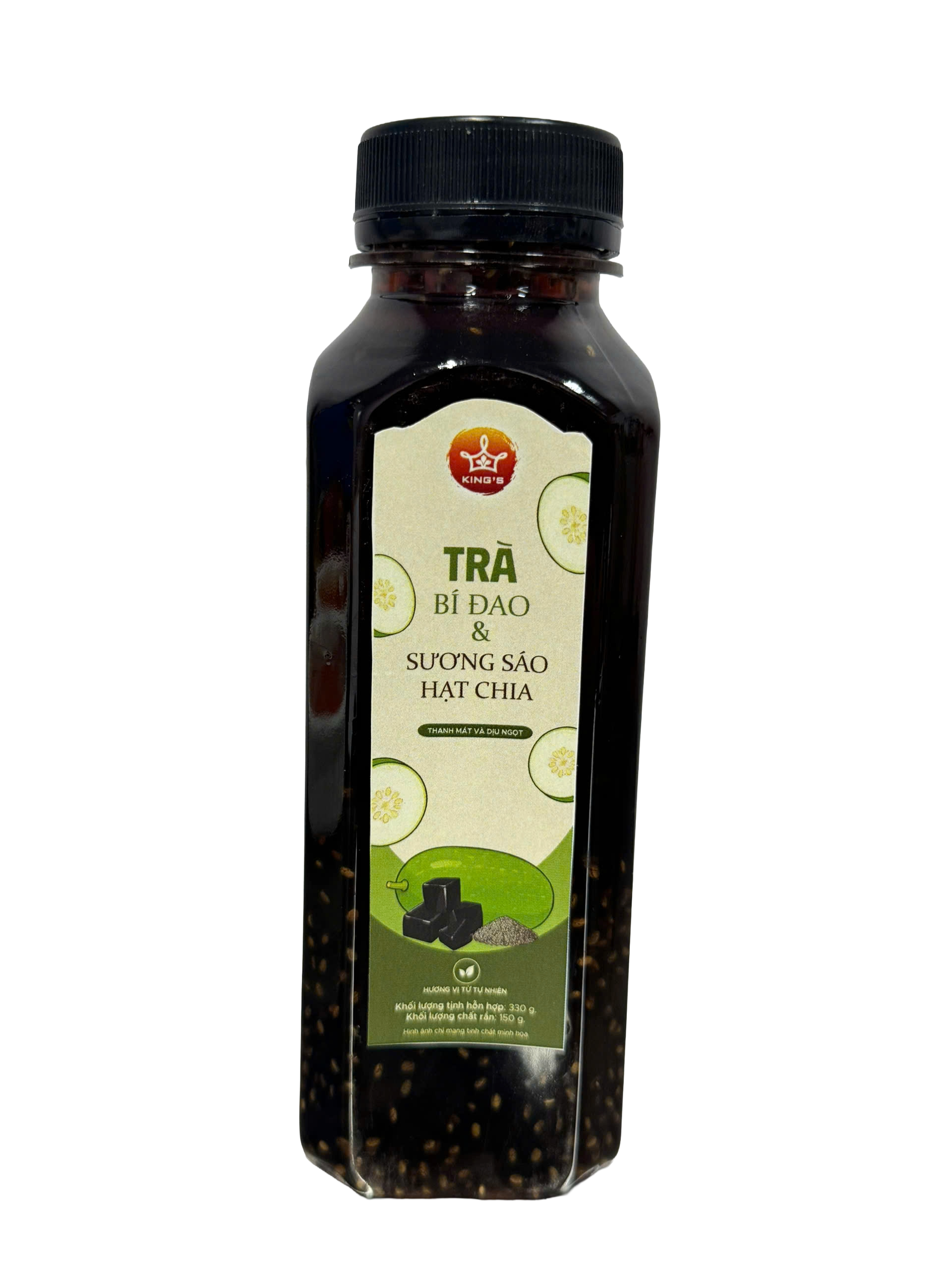 Winter Melon Tea with Grass Jelly & Chia Seeds